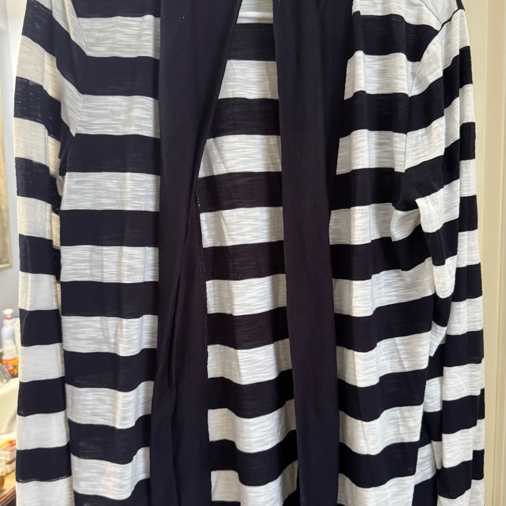 Banana Republic Black and White Striped Sweater